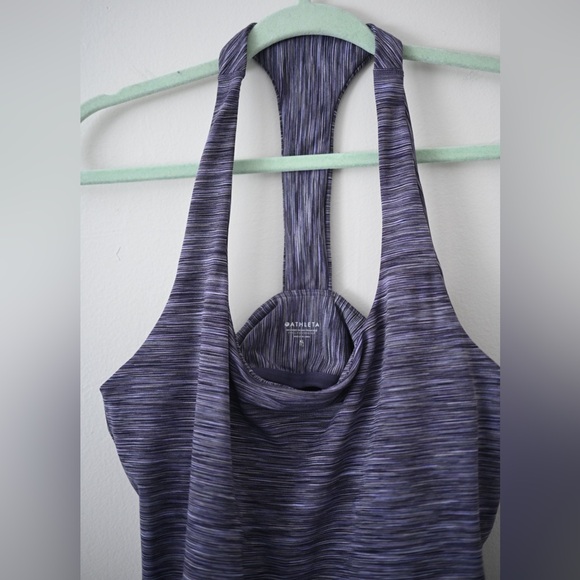 Athleta Women's XL Transcend Built-In Bra Scoop Tank Top Purple/Gray - Picture 6 of 10